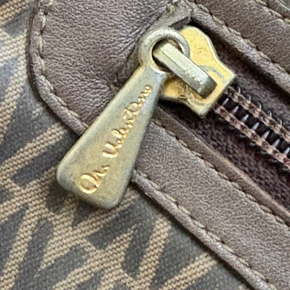 Authentic Valentino pvc leather brown grey shoulder bag - Picture 9 of 12